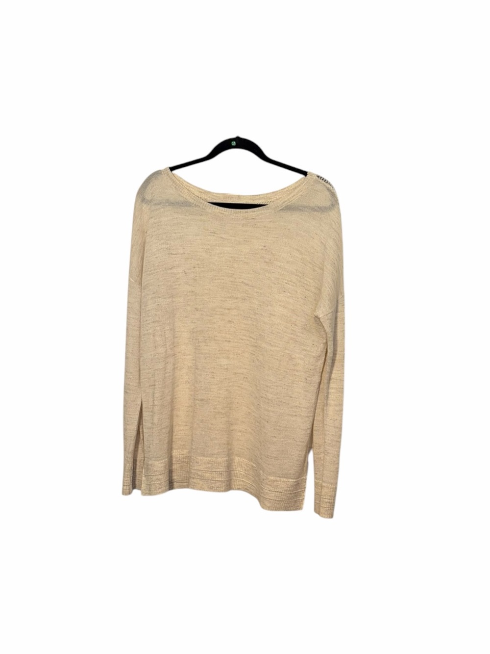LULULEMON Well Being Crew Mesh Lightweight Sweater Linen Heathered Muslin
